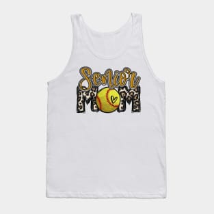 Senior Softball Mom Leopard Tank Top